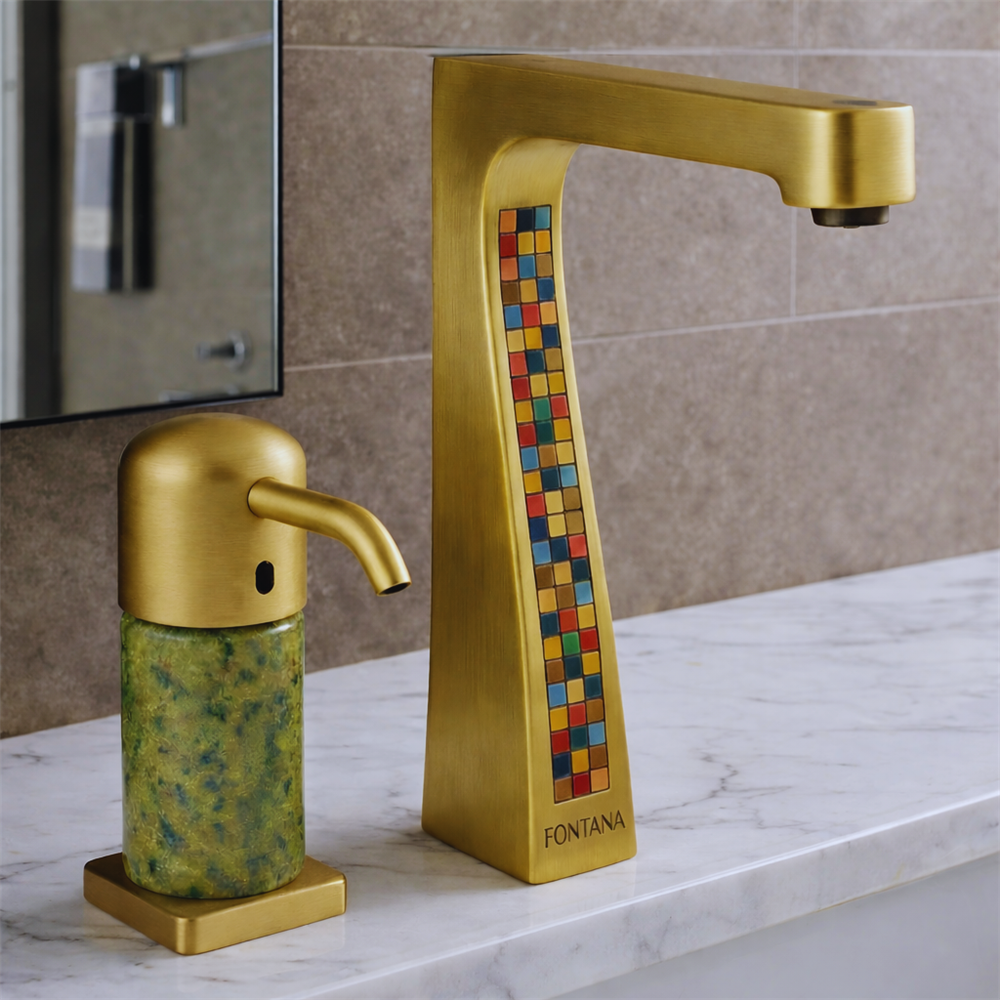 Facilities team servicing touchless restroom fixtures in a transit or airport environment