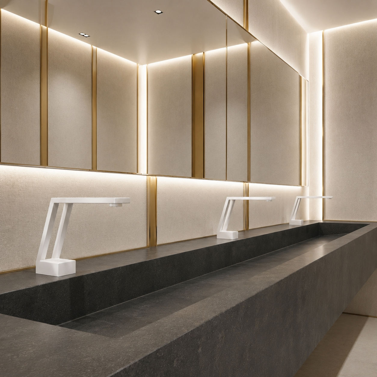 Hardwired commercial touchless faucet power configuration with backup battery support