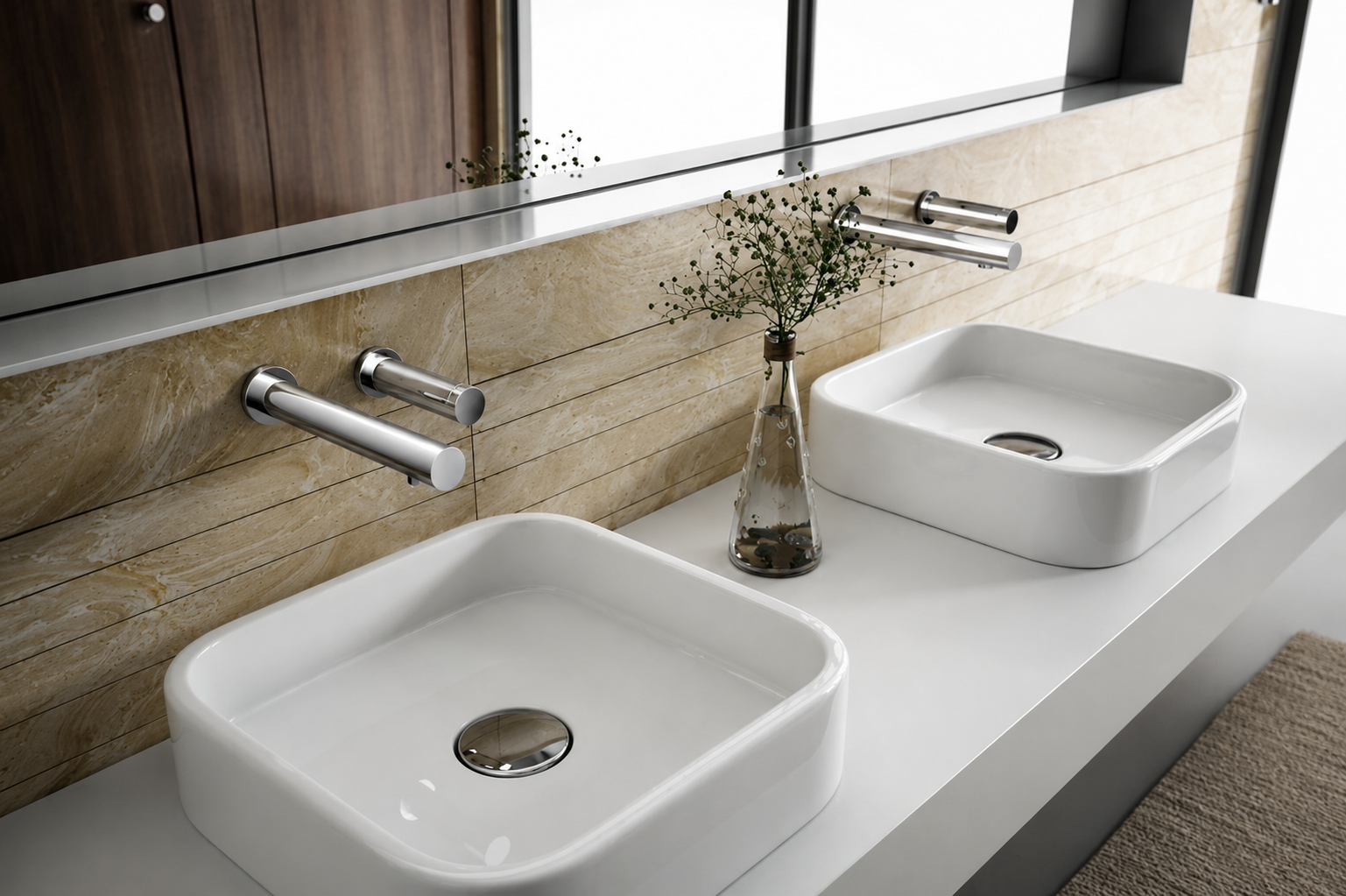 BathSelect Wall Touchless Sensor Faucet